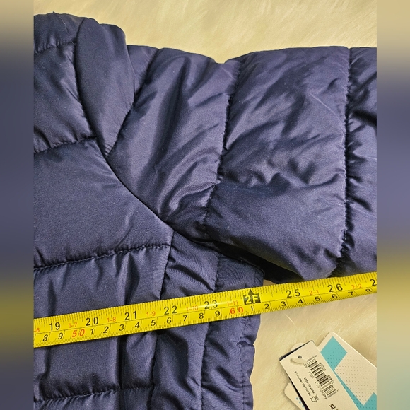 OLD NAVY Puffer Women's Jacket FAUX FUR TRIM JacketSZ XL navy blue color - Picture 4 of 12